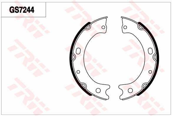 TRW GS7244 Parking brake shoes GS7244: Buy near me in Poland at 2407.PL - Good price!