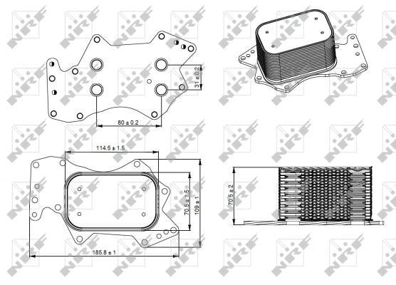 NRF 31273 Oil cooler 31273: Buy near me in Poland at 2407.PL - Good price!