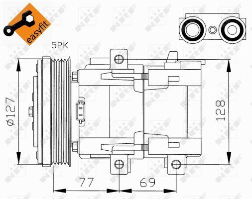 NRF 32061 Compressor, air conditioning 32061: Buy near me in Poland at 2407.PL - Good price!