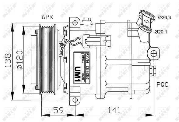 NRF 32191 Compressor, air conditioning 32191: Buy near me in Poland at 2407.PL - Good price!