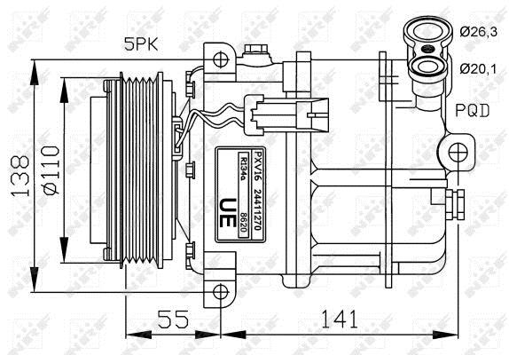 NRF 32312 Compressor, air conditioning 32312: Buy near me in Poland at 2407.PL - Good price!