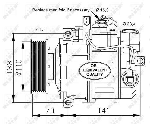 NRF Compressor, air conditioning – price 1123 PLN