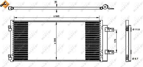 NRF 350338 Радиатор кондиционера (Конденсатор) 350338: Отличная цена - Купить в Польше на 2407.PL!