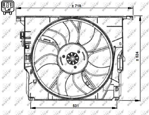 NRF 47727 Hub, engine cooling fan wheel 47727: Buy near me in Poland at 2407.PL - Good price!