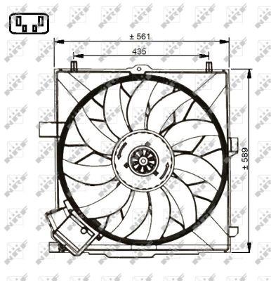 NRF 47732 Hub, engine cooling fan wheel 47732: Buy near me in Poland at 2407.PL - Good price!