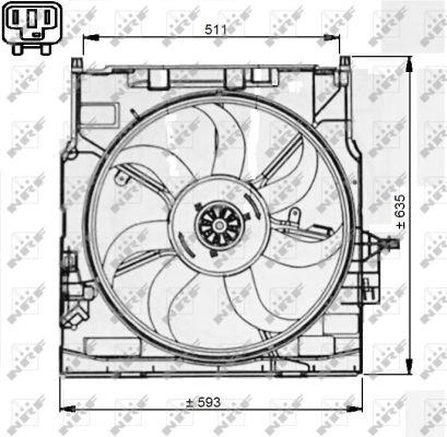 NRF 47733 Hub, engine cooling fan wheel 47733: Buy near me in Poland at 2407.PL - Good price!