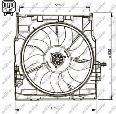 NRF 47734 Hub, engine cooling fan wheel 47734: Buy near me in Poland at 2407.PL - Good price!