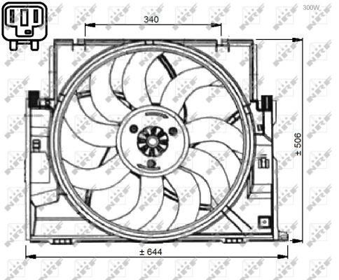 NRF 47735 Hub, engine cooling fan wheel 47735: Buy near me in Poland at 2407.PL - Good price!