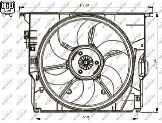 NRF 47737 Hub, engine cooling fan wheel 47737: Buy near me in Poland at 2407.PL - Good price!