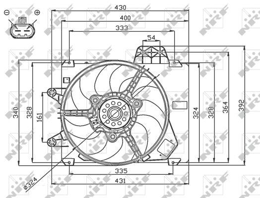 NRF 47750 Hub, engine cooling fan wheel 47750: Buy near me in Poland at 2407.PL - Good price!