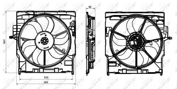 NRF 47837 Radiator fan 47837: Buy near me in Poland at 2407.PL - Good price!