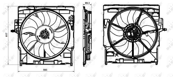 NRF 47845 Radiator fan 47845: Buy near me in Poland at 2407.PL - Good price!