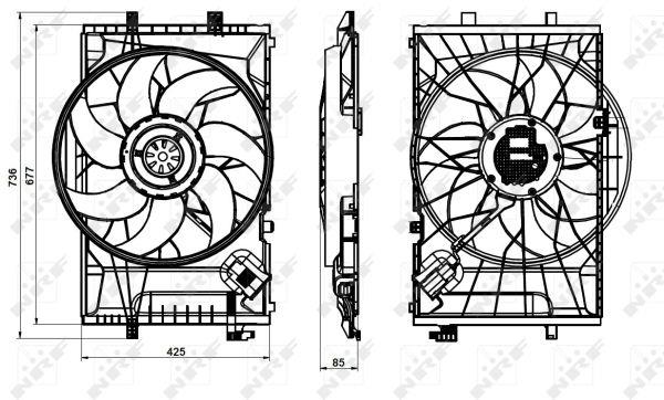 NRF Вентилятор радіатора – ціна 1373 PLN