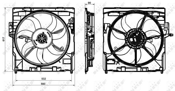 NRF 47864 Radiator fan 47864: Buy near me in Poland at 2407.PL - Good price!