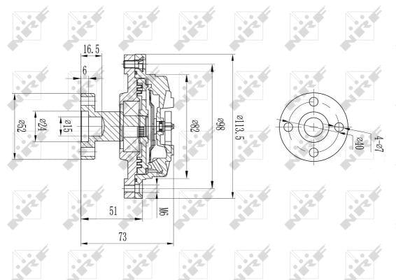 NRF 49578 Viscous coupling assembly 49578: Buy near me in Poland at 2407.PL - Good price!