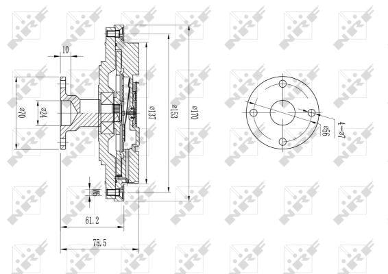 NRF 49602 Viscous coupling assembly 49602: Buy near me in Poland at 2407.PL - Good price!