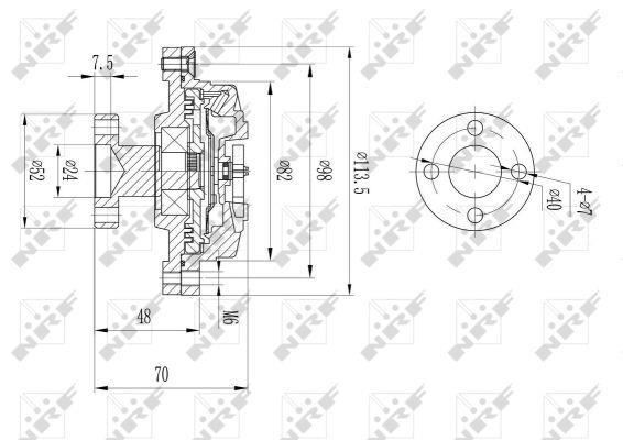 NRF 49609 Viscous coupling assembly 49609: Buy near me in Poland at 2407.PL - Good price!