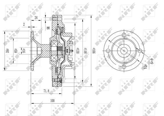 NRF 49612 Viscous coupling assembly 49612: Buy near me in Poland at 2407.PL - Good price!