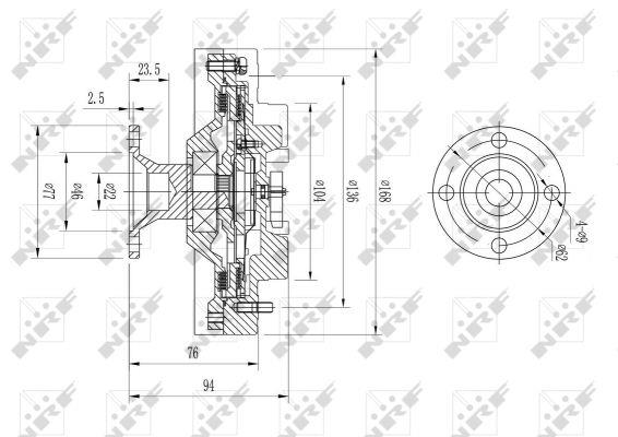 NRF 49626 Viscous coupling assembly 49626: Buy near me in Poland at 2407.PL - Good price!