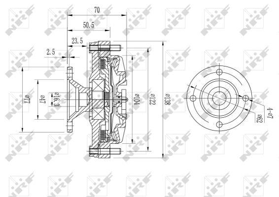 NRF 49637 Viscous coupling assembly 49637: Buy near me in Poland at 2407.PL - Good price!