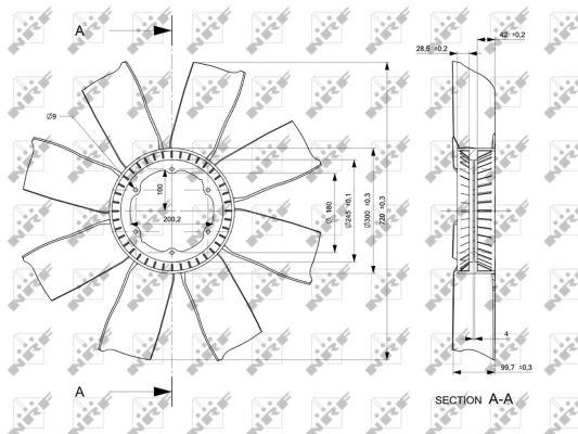 NRF 49804 Fan impeller 49804: Buy near me in Poland at 2407.PL - Good price!