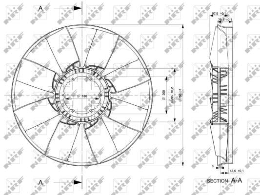 NRF 49806 Fan impeller 49806: Buy near me in Poland at 2407.PL - Good price!