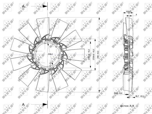 NRF 49824 Fan impeller 49824: Buy near me in Poland at 2407.PL - Good price!