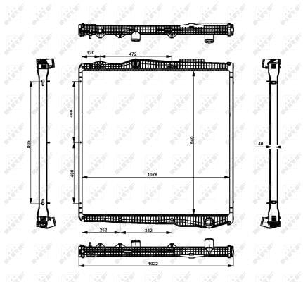 NRF 519895 Radiator, engine cooling 519895: Buy near me in Poland at 2407.PL - Good price!