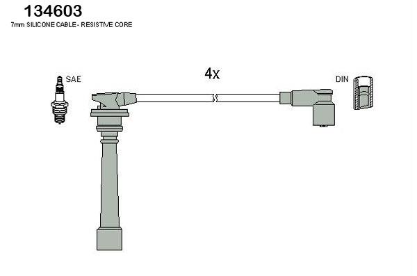 Hitachi 134603 Ignition cable kit 134603: Buy near me in Poland at 2407.PL - Good price!