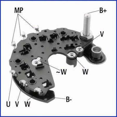 Hitachi 139723 HITACHI VW Мост диодный Audi A3,BMW E46,39,38,Opel Sintra,Renault Kangoo,Laguna, 139723: Отличная цена - Купить в Польше на 2407.PL!