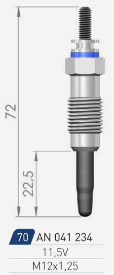 A-N Parts A-N041234 Glow plug AN041234: Buy near me in Poland at 2407.PL - Good price!