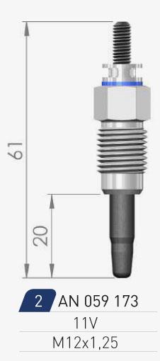 A-N Parts A-N059173 Glow plug AN059173: Buy near me in Poland at 2407.PL - Good price!