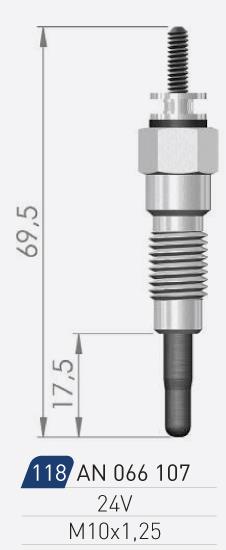 A-N Parts A-N066107 Glow plug AN066107: Buy near me in Poland at 2407.PL - Good price!