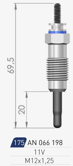 A-N Parts A-N066198 Glow plug AN066198: Buy near me in Poland at 2407.PL - Good price!