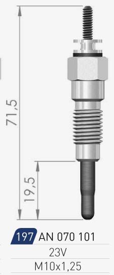A-N Parts A-N070101 Glow plug AN070101: Buy near me in Poland at 2407.PL - Good price!