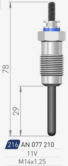 A-N Parts A-N077210 Glow plug AN077210: Buy near me in Poland at 2407.PL - Good price!