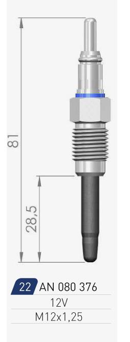 A-N Parts A-N080376 Glow plug AN080376: Buy near me at 2407.PL in Poland at an Affordable price!