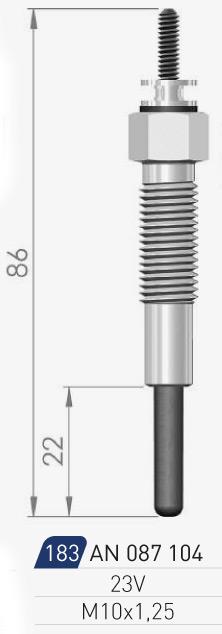 A-N Parts A-N087104 Свічка розжарювання AN087104: Приваблива ціна - Купити у Польщі на 2407.PL!