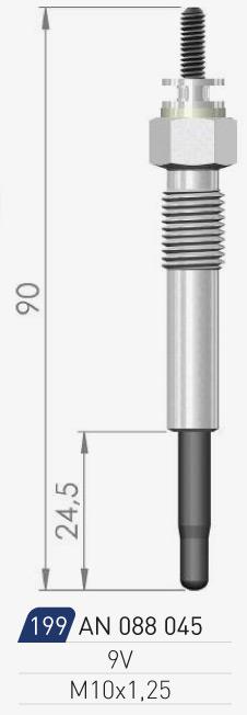 A-N Parts A-N088045 Glow plug AN088045: Buy near me in Poland at 2407.PL - Good price!