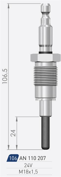 A-N Parts A-N110207 Свеча накаливания AN110207: Отличная цена - Купить в Польше на 2407.PL!