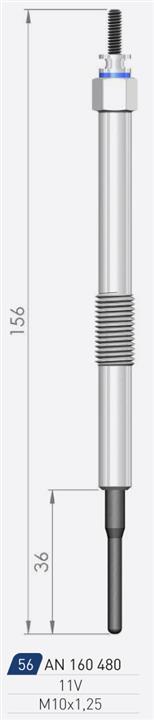 A-N Parts A-N160480 Glow plug AN160480: Buy near me in Poland at 2407.PL - Good price!