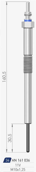 A-N Parts A-N161036 Glow plug AN161036: Buy near me in Poland at 2407.PL - Good price!