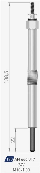 A-N Parts A-N666017 Glow plug AN666017: Buy near me in Poland at 2407.PL - Good price!