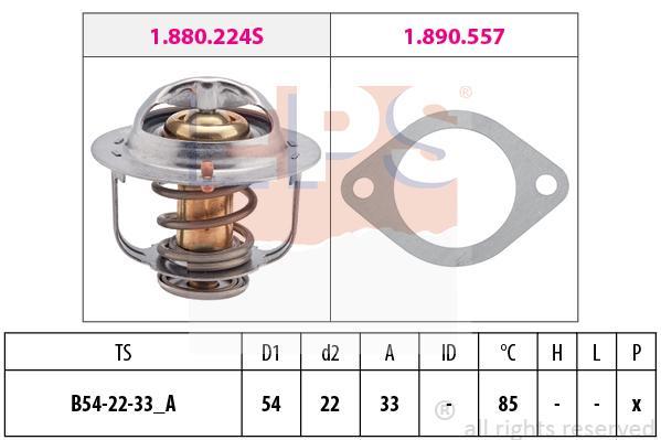 Eps 1.880.224S Thermostat, coolant 1880224S: Buy near me in Poland at 2407.PL - Good price!