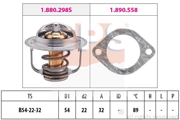 Eps 1.880.298 Thermostat, coolant 1880298: Buy near me in Poland at 2407.PL - Good price!