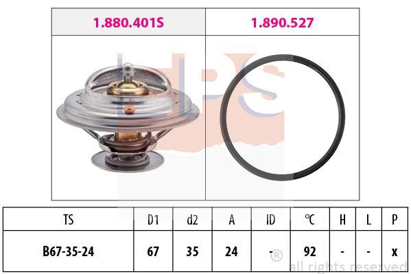 Eps 1.880.401 Thermostat, coolant 1880401: Buy near me in Poland at 2407.PL - Good price!
