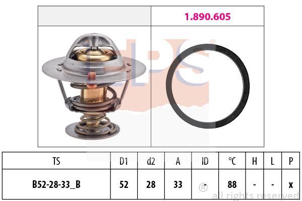 Eps 1.880.412 Thermostat, coolant 1880412: Buy near me in Poland at 2407.PL - Good price!