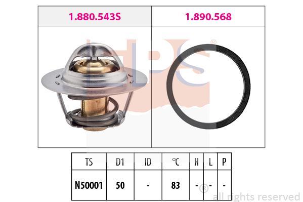 Eps 1.880.543 Thermostat, coolant 1880543: Buy near me in Poland at 2407.PL - Good price!