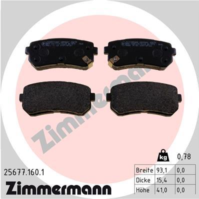 Otto Zimmermann 25677.160.1 Гальмівні колодки, комплект 256771601: Купити у Польщі - Добра ціна на 2407.PL!