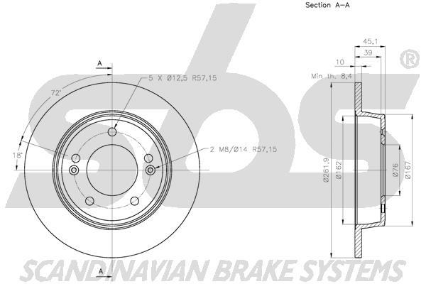 SBS 1815313446 Brake disc 1815313446: Buy near me at 2407.PL in Poland at an Affordable price!